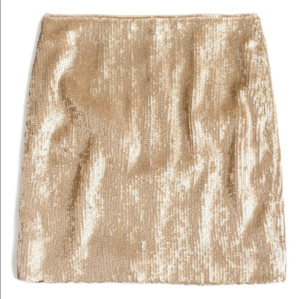 J.Crew | Gold Sequin Miniskirt | Size 2